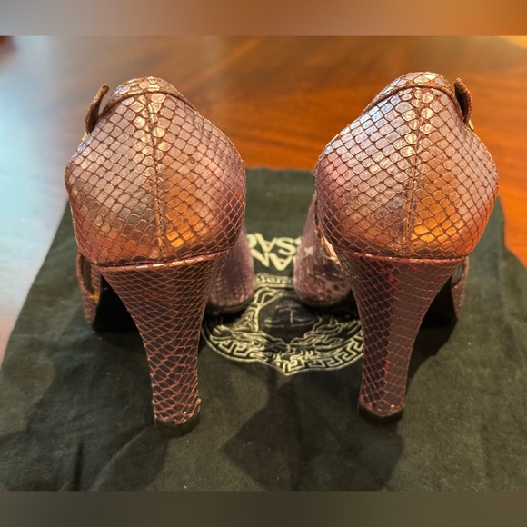 Authentic Gianini Versace pink python leather sandal sz 36.5EU - Picture 3 of 6